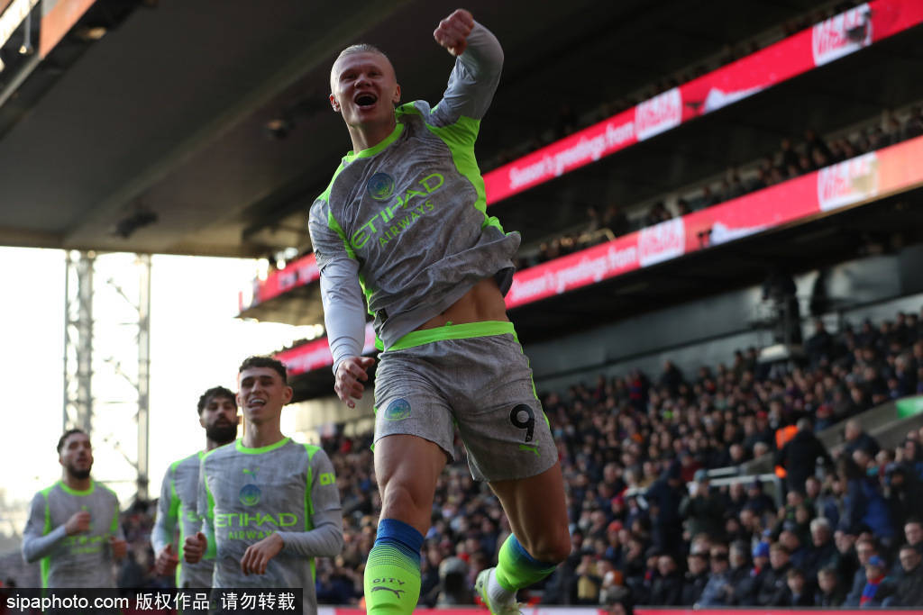 高清：英超曼城3-0 哈兰德梅开二度